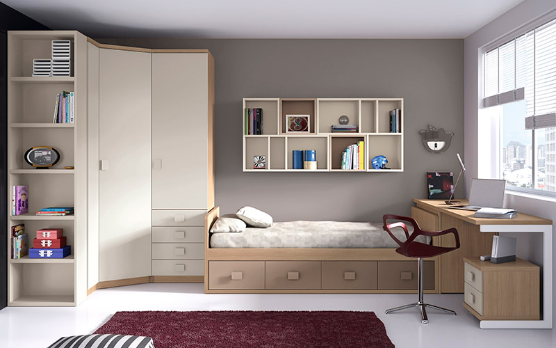 Muebles Vázquez, dormitorio juvenil, compactos